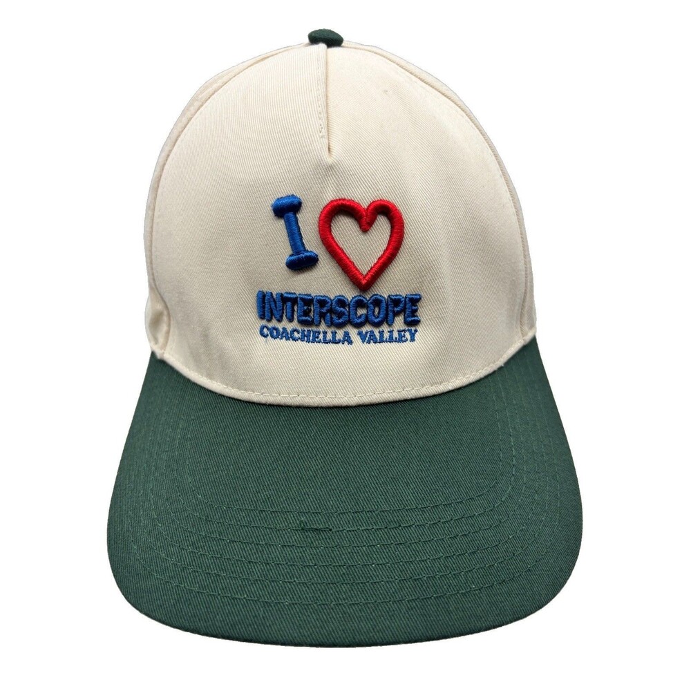 Heart Interscope Coachella Valley Hat Otto Cap Snapback Cream Greenwood